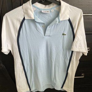 Lacoste light blue/white men's polo